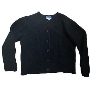 Vintage Pendleton|Wool Cardigan|Button‎ Up|Black|SZ L